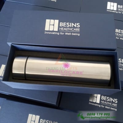 GIFTSET Bo Qua Tang(Pin Sa Xiao+Binh Giu Nhiet hien thi nhiet do)in logo doanh nghiep