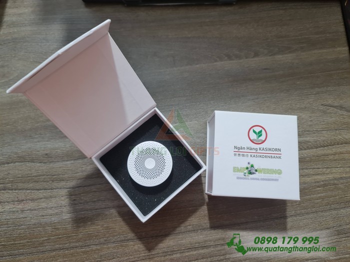 Loa Bluetooth mini + Hop Giay C in khac logo Ngân Hàng KASIKORN