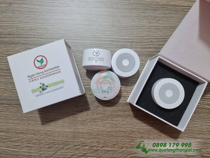 Loa Bluetooth mini + Hop Giay C in khac logo Ngân Hàng KASIKORN