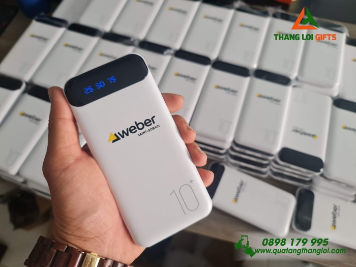 Pin Sac Du Phong 10000mAh WP161 in logo Weber