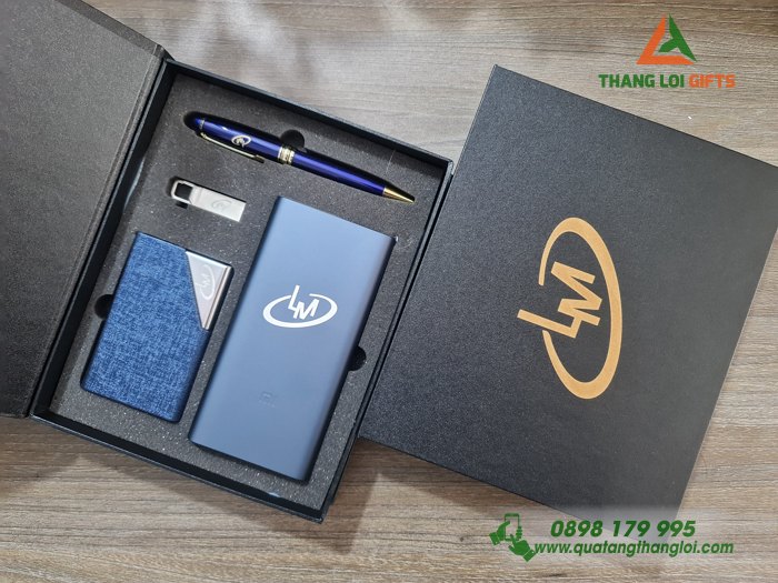 GIFTSET 4 món - Bộ quà tặng Khắc logo LM làm quà tặng khai trương quảng cáo thương hiệu (1)