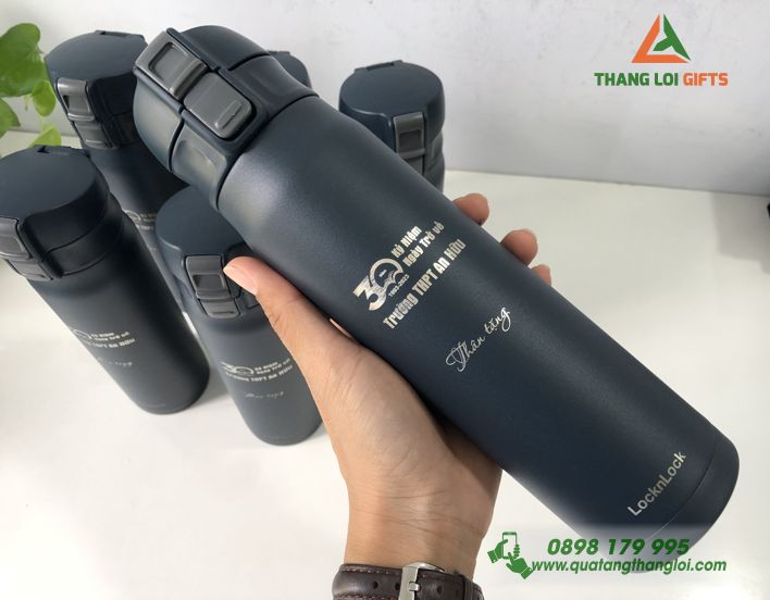 Bình giữ nhiệt Lock&Lock 480ml - Khắc nội dung Kỷ niệm ngày trở về thăm trường