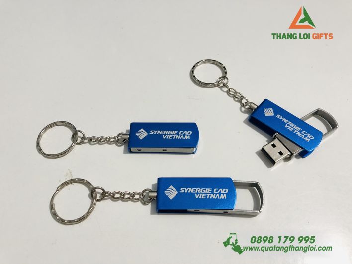Móc khoá USB Kim loại 32gb - In logo SYNERGIE CAD VIETNAM