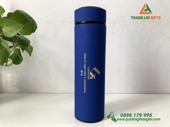 Binh giu nhiet Inox 304 Mau xanh - Khac logo GAD 
