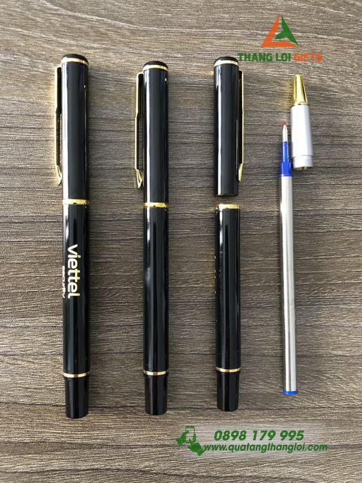 Bút ký kim loại Màu Đen – Khắc Logo VIETTEL