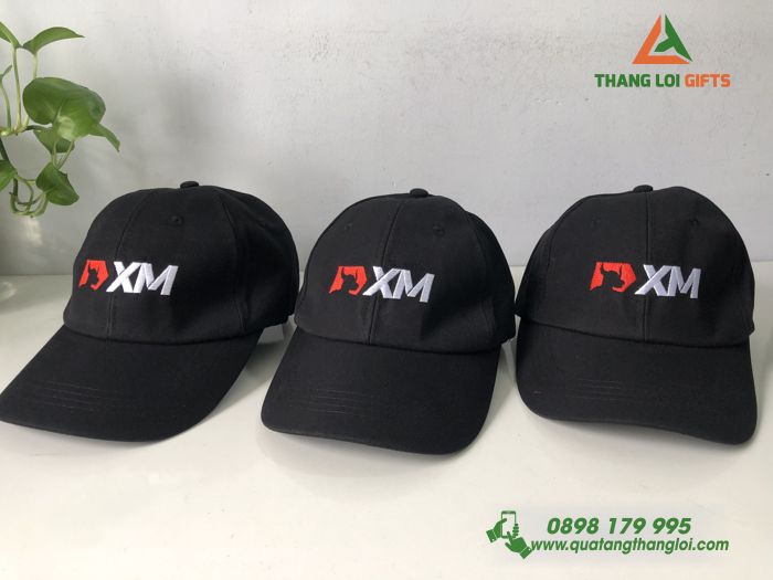 Nón lưỡi trai Màu đen – In logo XM