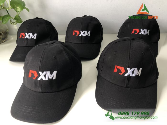 Nón lưỡi trai Màu đen – In logo XM