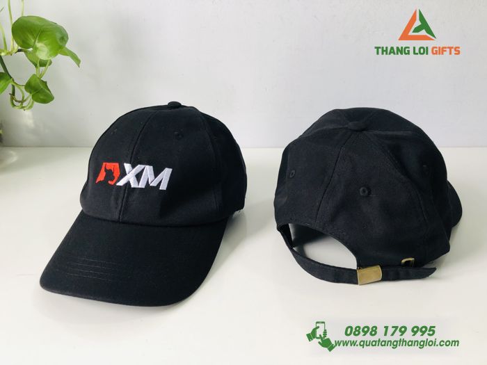 Nón lưỡi trai Màu đen – In logo XM