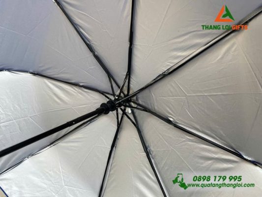 Ô Dù Cầm Tay Gấp 3 Màu Xanh - In Logo VPIC Group