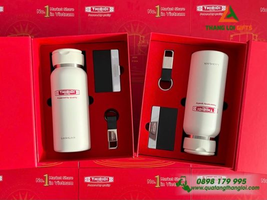 GST 66 – Bộ Quà Tặng In Logo (Bình, Hộp đựng Namecard & Móc khóa)