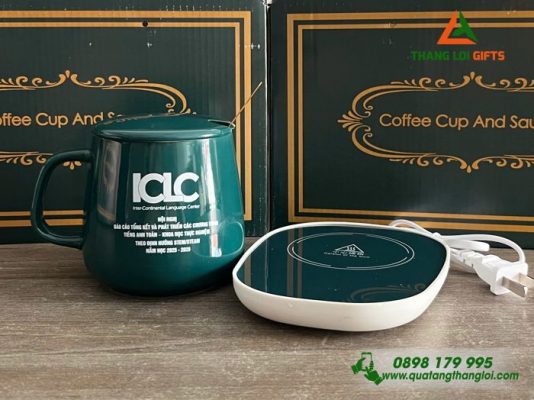 GST 70 – Bộ Quà Tặng - Cốc Ly Sứ Điện Giữ Nhiệt
