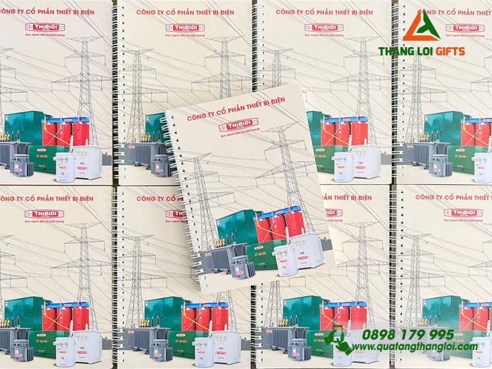 SLT 06 - Sổ Note Lò Xo Bìa Cứng Giấy In Logo