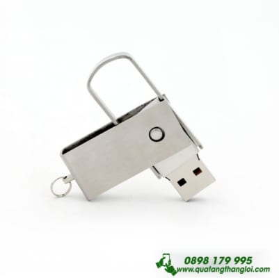 UKT 11 - USB kim loai xoay in khac logo qua tang doanh nghiep 