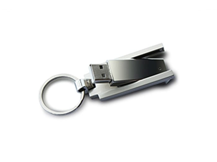 UKT 15 - USB kim loai xoay nap rut in khac logo quang cao thuong hieu