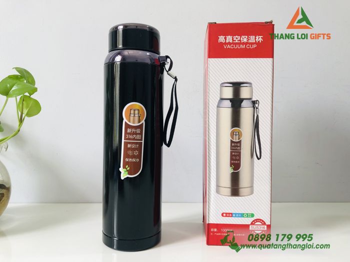 Binh giu nhiet Inox 900ml - In khac logo noi dung theo yeu cau 