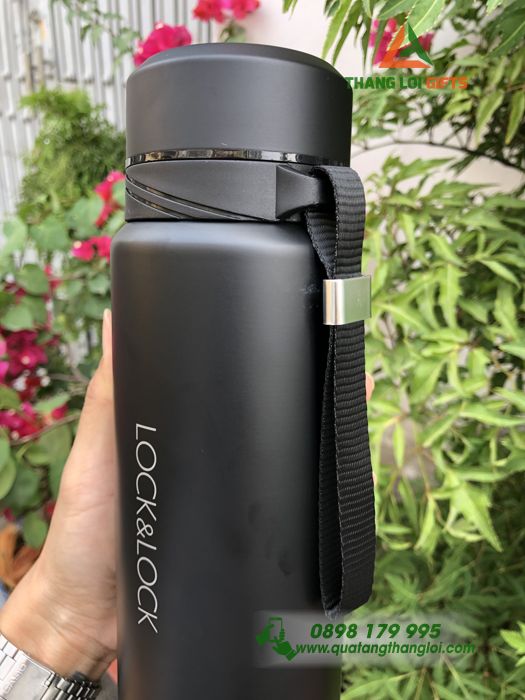 Bình giữ nhiệt Locknlock 800ml Màu Đen – In Logo MH Entertainment