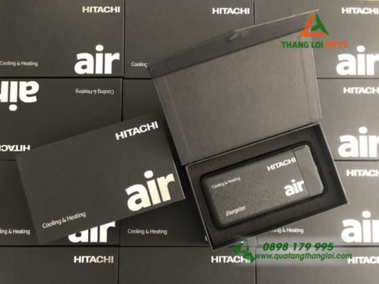 Hop qua tang Pin sac du phong 10000mAh - In logo Air HITACHI