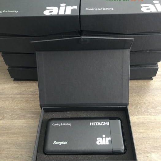 Hộp quà tặng Pin sạc dự phòng 10000mAh – In logo Air HITACHI