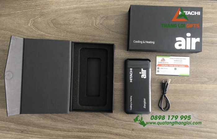 Hộp Quà Tặng Pin Sạc Dự Phòng 10000mAh – In Logo Air HITACHI