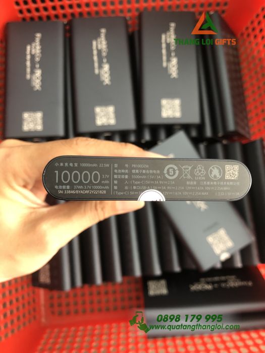 Pin Sạc Dự Phòng Xiaomi 10000mAh – In logo FiveA&Co.TiLES – ROCK_Granito