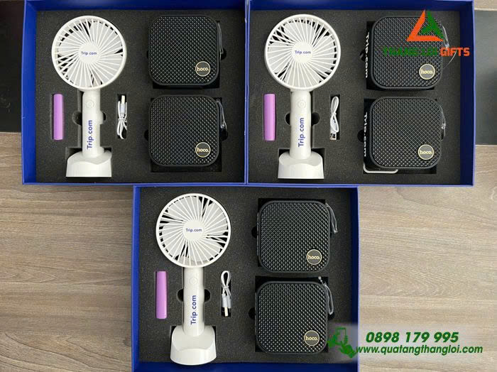 GST 69 – Bộ Quà Tặng In Logo (Loa Bluetooth & Quạt mini cầm tay) GST 69 – Bộ Quà Tặng In Logo (Loa Bluetooth & Quạt mini cầm tay)