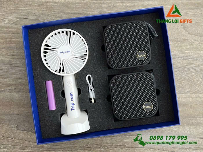 GST 69 – Bộ Quà Tặng In Logo (Loa Bluetooth & Quạt mini cầm tay) GST 69 – Bộ Quà Tặng In Logo (Loa Bluetooth & Quạt mini cầm tay)