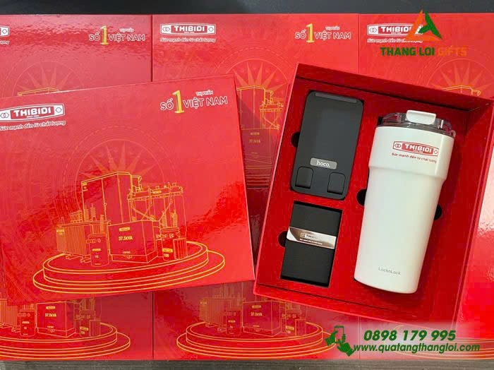 GST 73 – Bộ Quà Tặng (Ly giữ nhiệt, Hộp Namecard & Giá đỡ điện thoại)